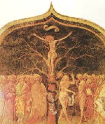 The Cross Is Often Represented In The Form Of A Tree As On This Medieval Italian Fresco Jesus Christ Is Being Crucified On Magical Tree Crucifixion Crucified