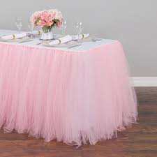 14 Ft Tulle Tutu Table Skirt Light Pink In 2020 Tutu Table Skirt Tutu Table Table Skirt