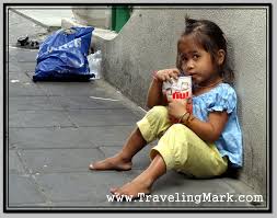 Photo Begging Child Not Really Poor Just Used Traveling Mark