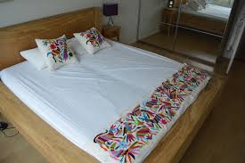 Bed Runner Tenangos Multicolor Otomi Table Runners Mexican Runners Home Living Home Decor Decorative P Bed Runner Embroidered Bedding Mexican Pillows