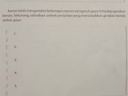Pada suatu saat sewaktu istirahat saya berdua. Kamu Telah Mengetahui Beberapa Macam Pengaruh Gaya Terhadap Gerakan Karang Sebutkan Brainly Co Id