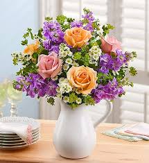 Is a floral and foods gift retailer and distribution company in the united states. Pitcher Full Of Roses Arranged By A Florist In Linden Nj 1 800 Flowers The Flower Gallery