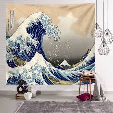 The electrifying waves foster the type of peacefulness that any room in your home could use. Japanese Style Ukiyo E Kanagawa Surf Tapestry Retro Sleeping Pad Harajuku Wall Decor Beach Rug Ukiyoe Background Mat Room Decor Decorative Tapestries Aliexpress