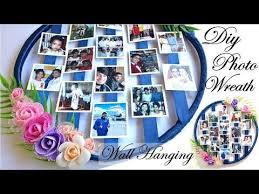 Best Photo Wreath Handmade Photo Frame Wall Hanging Beautiful Home Deco Youtube Handmade Photo Frames Wall Hanging Photo Frames Photo Wreath