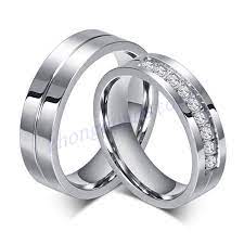 6mm Cz Couple Ring Titanium Steel Lover Her And His Wedding Promise Band Sz 5 12 Ebay Engagement Rings Couple Jewelry Rings Engagement Wedding Rings For Women