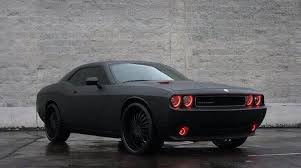 Black And Red Challenger Rt Matte Black Challenger Minus Those Red Headlights Dodge Challenger Black Dodge Dodge Challenger Custom