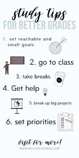 5 Study Tips For Better Grades In 2020 Myclickjournal School Study Tips Good Grades High School Life Hacks