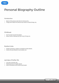 Personal Biography Biography Sample For Students Pdf Free Personal Biography Outline Template Personal Biography Biography Template Biography