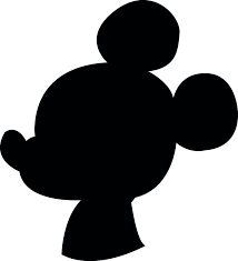 Downloadable Printable Mickey Profile Silhouette Mickey Mouse Silhouette Disney Silhouettes Mickey Silhouette