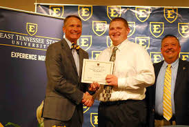 Etsu President Briand Noland Left And Marching Band Director Joe Moore Right Welcome Incoming Freshman Aaro Welcome New Members Marching Band Band Director