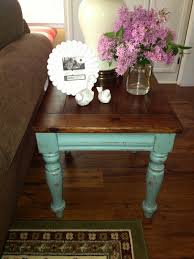 Blue Hydrangea Furniture Wood Top Blue Legs Distressed Furniture Painting Painted Furniture Staining Furniture