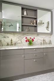 Gray Bathroom Contemporary Bathroom Buchman Photo Bathroom Mirror Cabinet Double Vanity Bathroom Modern Bathroom