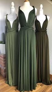 Forest Green Bridesmaid Dress Custom Lengths Convertible Dress Infinity Dress Multiway Dress Multi Wrap Dress Plus Size Petite In 2020 Green Bridesmaid Dresses Olive Green Bridesmaid Dresses Custom Bridesmaid Dress