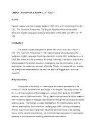 How to review a journal article. Doc Critical Review Of A Journal Article 1 Source Rexana Rhea Academia Edu