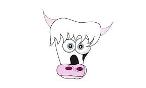 Create A Milk Bottle With A Funny Cow Label Vector image of an cow head. create a milk bottle with a funny cow label