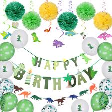 This diy banner is easily made with a printable template, card stock, scissors and markers. Dinosaur Birthday Party Supplies Decorations Set 51 Pcs Happy Birthday Banner Dinosaur Hanging Swirls Latex Dinosaur Balloons Paper Garlands And Flowers For Kids Dino Party Supplies Baby Shower Jurassic World Party Supplies Diy Toys Games