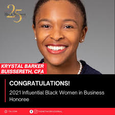 Please join us as we honor and celebrate Krystal Barker Buissereth, CFA,  Managing Director and Head of Financial Wellness, Morgan Stanley, New York,  N.Y., at TNJ's 23rd Annual 25 Influential Black Women