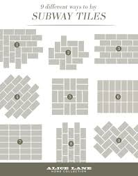 9 different ways to lay subway tiles