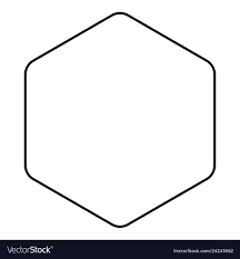 Hexagon With Rounded Corners Icon Black Color Outline Vector Illustration Flat Style Simple Image Download A Free Preview Or High Q Hexagon Color Vector Color