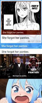 She forgot her panties. : r/Animemes