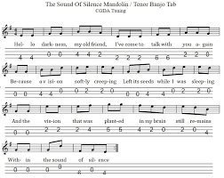 To the neon god they made. The Sound Of Silence Banjo And Mandolin Tab Tenor Banjo Tabs