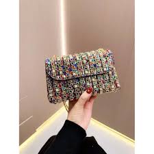 Túi xách thời trang, Túi đi tiệc, túi dạ hội đính đá pha lê nhiều  màuananshop.com.vn