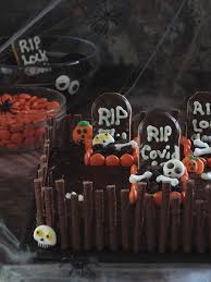 By maxine builder and maxine builder. Easy Halloween Graveyard Cake Elizabeth S Kitchen Diary