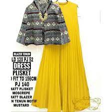 Beli produk blazer wanita berkualitas dengan harga murah dari berbagai pelapak di indonesia. St Set Stelan Blazer Batik Tenun Maxi Dress Moscrepe Plisket Prisket Veronika Shopee Indonesia