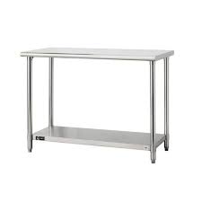 48 W Adjustable Shelf Height Stainless Steel Top Workbench In 2020 Steel Table Stainless Steel Prep Table Stainless Steel Table