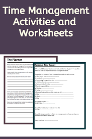 Time Management Activities And Worksheets For Middle And High School Students In 2020 Time Management Activities Time Management Skills Time Management
