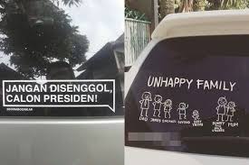 Tulisan stiker kreatif di kaca samping truk gansbikin. 10 Potret Stiker Lucu Di Kaca Mobil Ini Bikin Ngakak