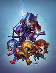 Ganador Poster La Mole Julio Chibi Marvel Baby Avengers Avengers