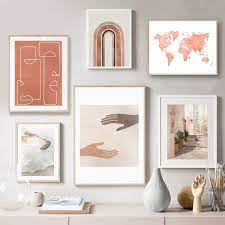 Shop 30+ collagewall® arrangements for spaces big & small. Modern Abstract Art Print Gallery Wall Art Burnt Orange World Map Poster Nordic Scandinavian Decor Wall Pictures For Living Room Painting Calligraphy Aliexpress