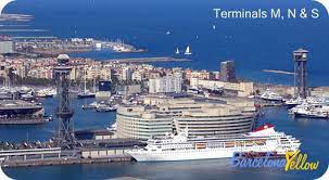 The rhapsody of the sea cruise ship. Map Barcelona Cruise Ship Terminals And Moll Adossat Pier At Barcelona Port