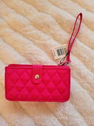 Vera Bradley Bright pink phone wristlet New