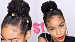 Natural Hairstyles With Loc Jewelry Natural Hair Bun Natural Hair Styles Natural Hair Bun Styles Bun Hairstyles