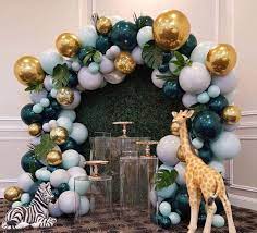 Thanksgiving Jungle Theme Shower Balloons Jungle Theme Baby Shower Balloo Fiesta De Jirafa Decoracion Salones De Fiesta Decoraciones De Fiestas Para Bebes
