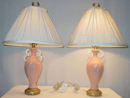 Lenox China Lamps Vintage Lenox China Coral Ivory Pair Of Lamps Ornate Handles With New Ivory Lamp Lamp Coral And Ivory