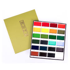 kuretake gansai tambi watercolor palette set 24 full pan