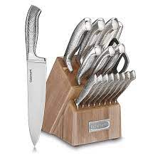 Durable stainless steel blades with nonstick color coating. Cuisinart Classic Stainless Steel 17 Piece Knife Block Set Bed Bath Beyond