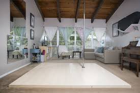 Pole Dance Floor Home Dance Studio Home Dance Dance Rooms