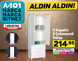 2 kapaklı çekmeceli dolap en uygun fiyat seçeneği, 150 tl ve üzeri alışverişlerde ücretsiz kargo fırsatı ve daha birçok gardırop ürünü a101'de! A101 1 Agustos Aktuel Urunler Katalogu Dopdolu