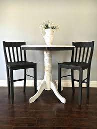 Shabby Chic Black White Pub Table Set 350 Sold Shabby Chic Dinning Table Shabby Chic Table And Chairs Shabby Chic Dining