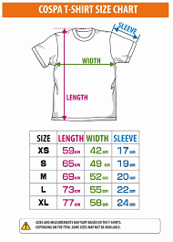 t shirt size chart in sri lanka