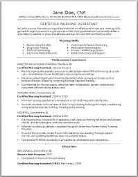 Sample Cna Resume