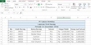 Aturan pakai dan atau cara pemakaian obat. Contoh Laporan Stok Barang Gudang Dan Cara Membuatnya