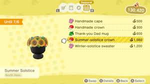 List Of Nook Shopping Seasonal Items Acnh Animal Crossing New Horizons Switch Game8