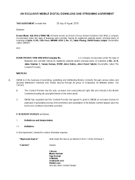 We have our own set of frequency scanning. An Exclusive Mobile Digital Download And Streaming Agreement Indemnity Subscription Business Model