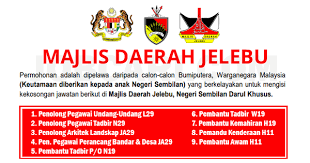 Jawatan kosong 2020 / jawatan kosong swasta 2020. Jawatan Kosong Terkini Di Majlis Daerah Jelebu Pelbagai Jawatan Tetap Berpencen Jobcari Com Jawatan Kosong Terkini