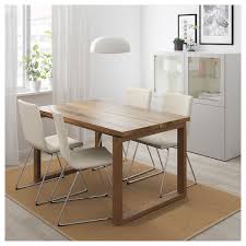 Morbylanga Table Oak Veneer Brown Stained Length 55 1 8 Ikea Ikea Ikea Table Ikea Dining